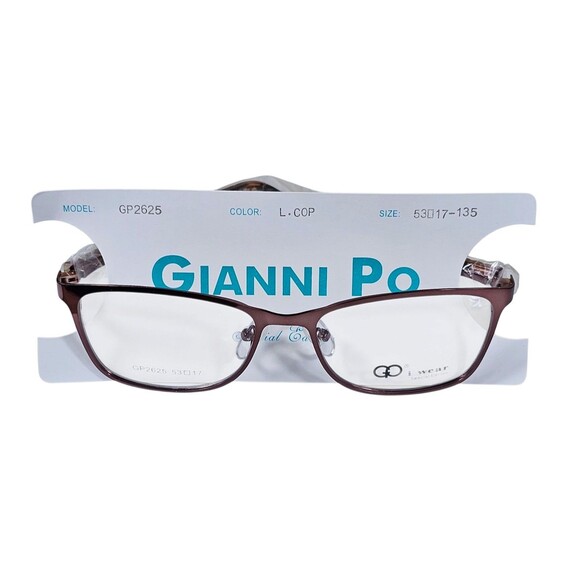 GIANNI PO WOMEN'S EYEGLASSES GP 2625 53-17 135 LIGHT COPPER NWT DEMO LENSES - Picture 1 of 16